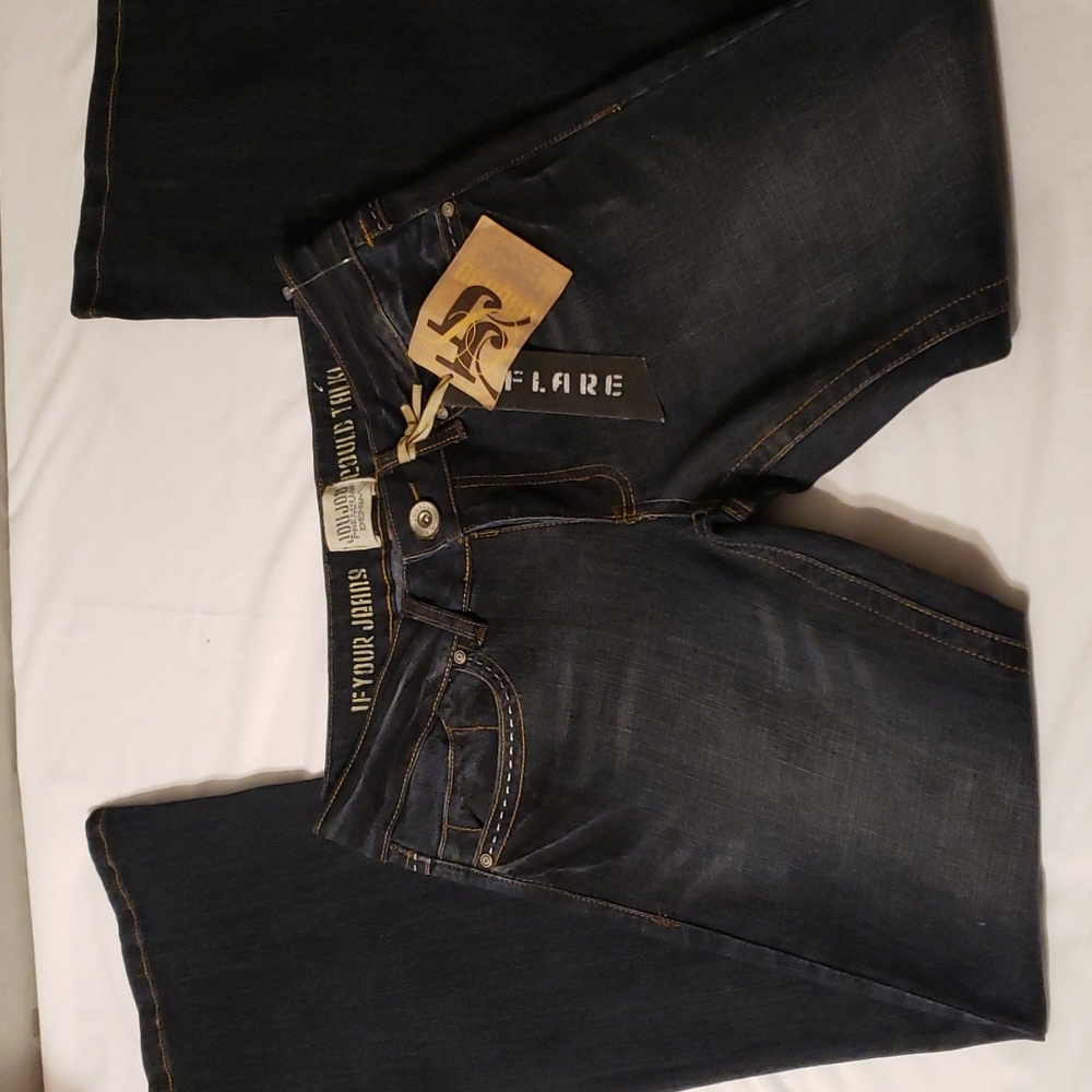 Jou Jou Dark Blue Flare Jeans